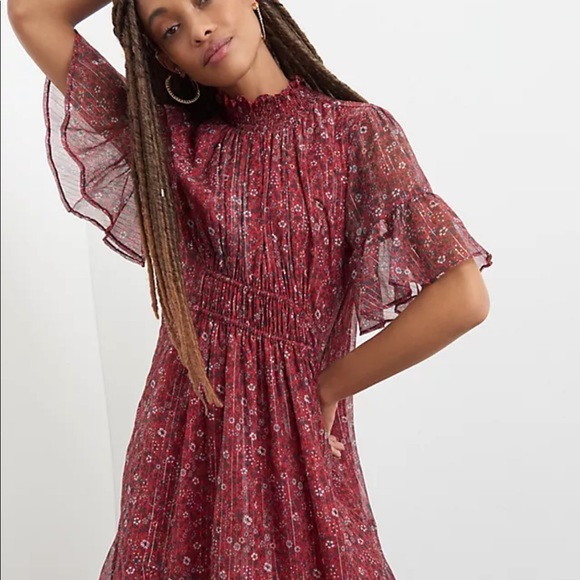 Ranna Gill Dresses & Skirts - Ranna Gill Dress Franny Smocked Mini Flutter Sleeves